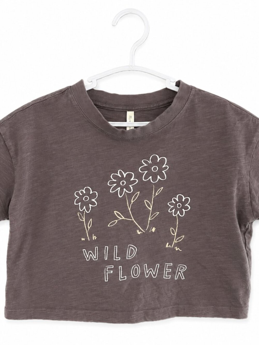 Rylee + Cru Wildflower Graphic Tee 2-3Y Gray Cotton T-Shirt EUC